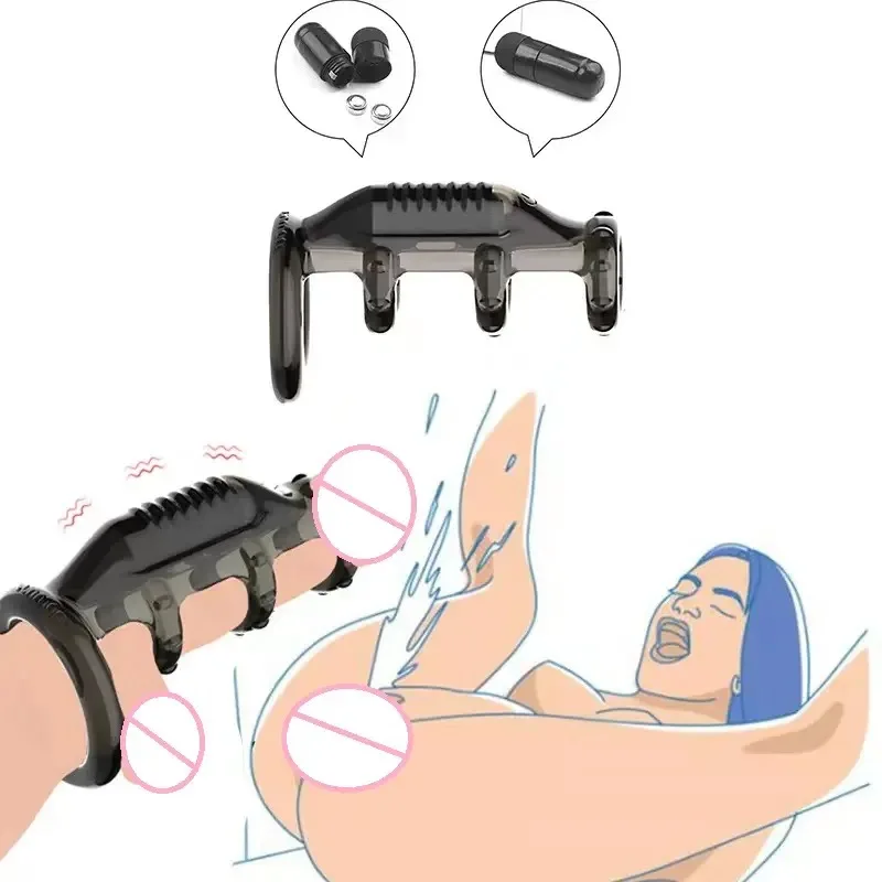 Cross Border G-Spot Stimulator Bullet Vibrator Cockscomb Cover Penis Vibration Ring Ejaculation Delay Restraint Equipment