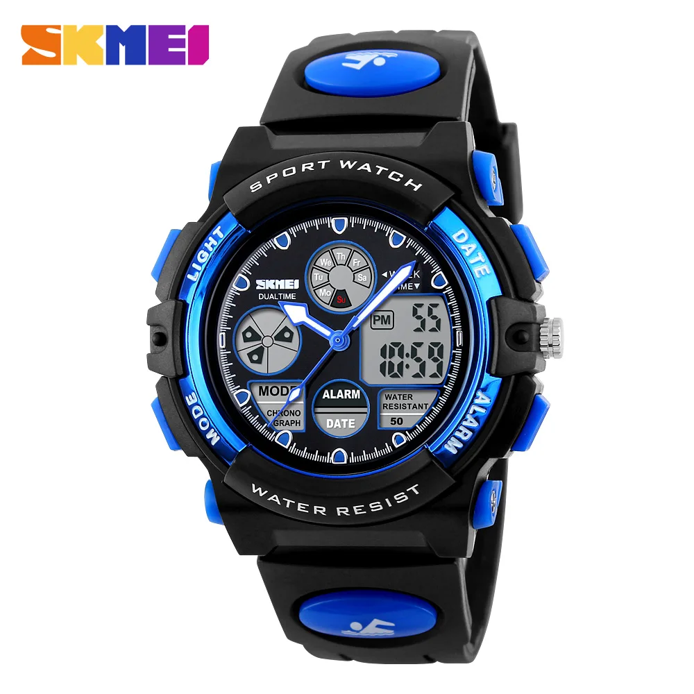 skmei amazon hot sale watch 1163 men children swimming dual time analog wrist watches Alibaba