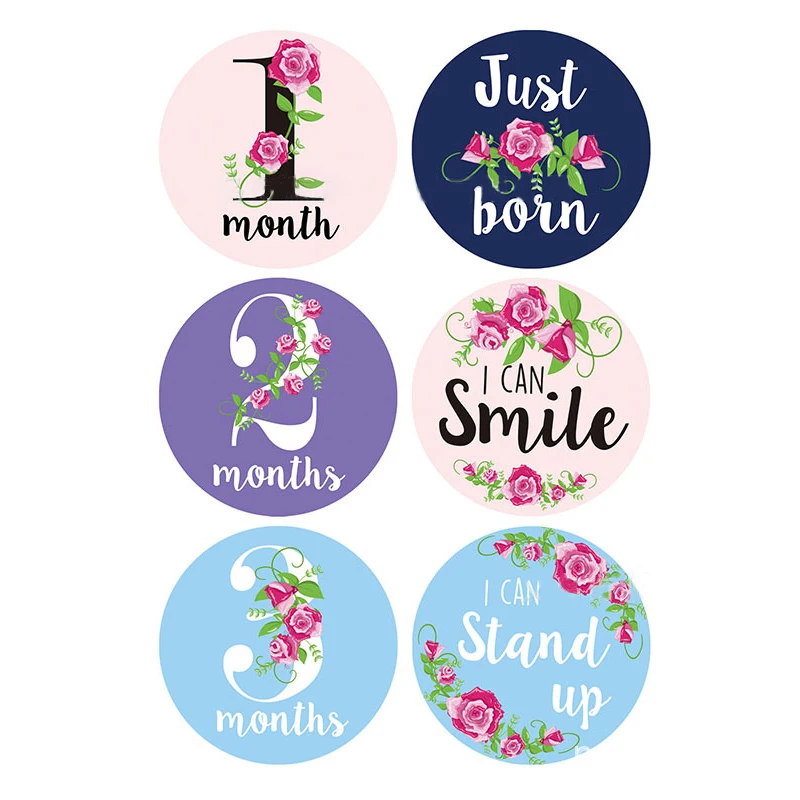 12 Birth Month Floral Stickers