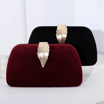 luxury women's evening clutch bag for weddings and parties Fashion Vintage Sueded Evening Bag