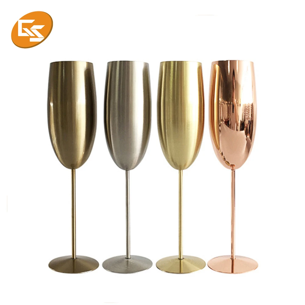 brushed gold shatterproof stainless steel champagne