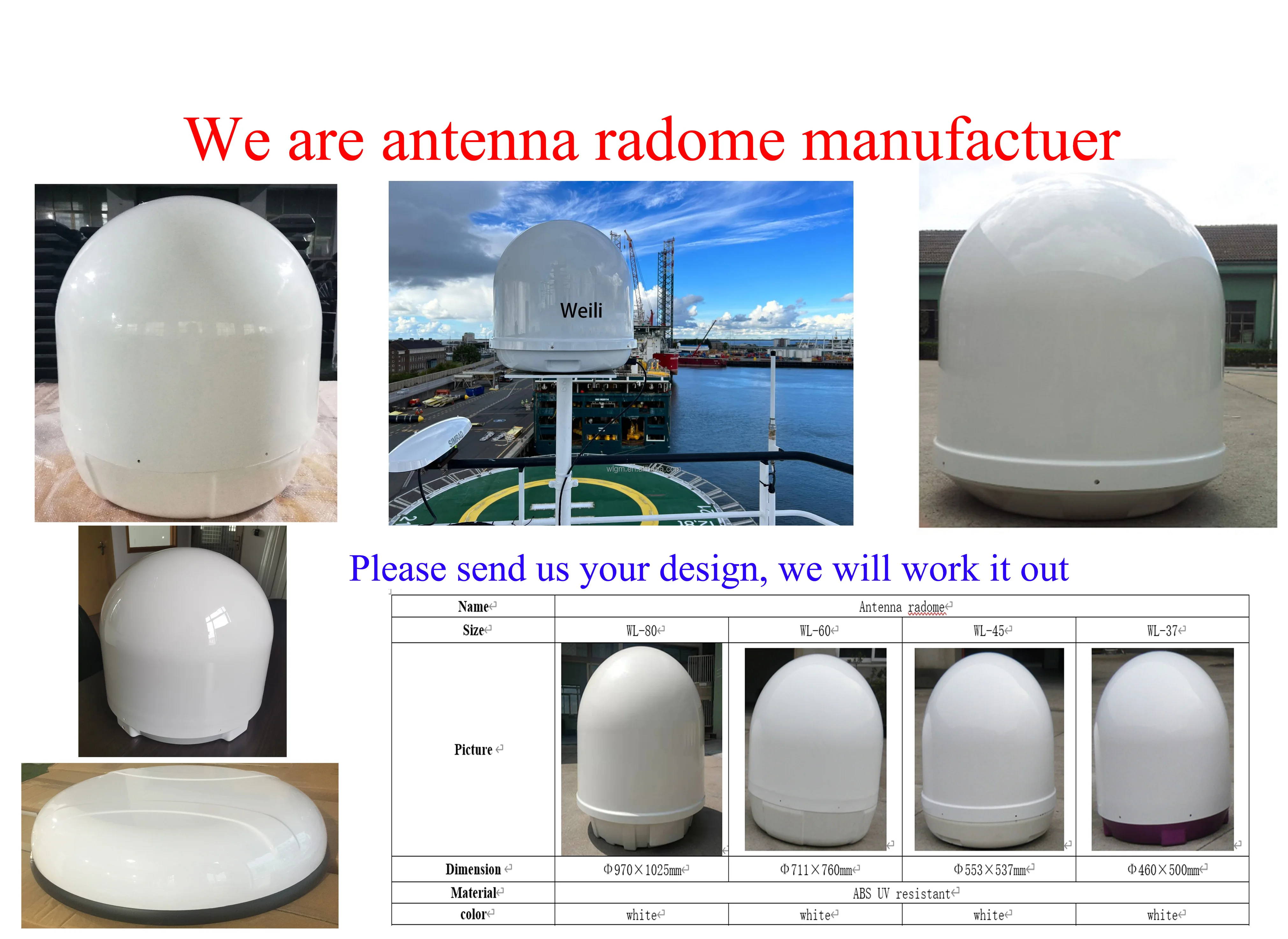 Oem Odm Factory Shanghai Custom Plastic Radome Antenna Radomes Vacuum ...