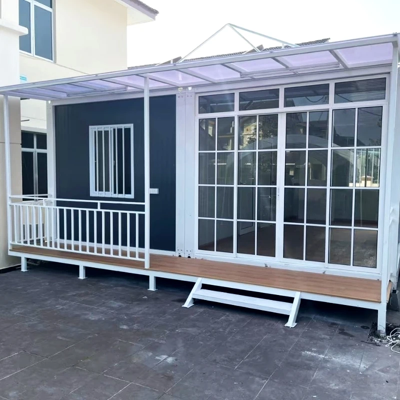 Modular Light Steel Frame Glass Mobile Living Container Modular Villa Living Room  Apartments House  Container House