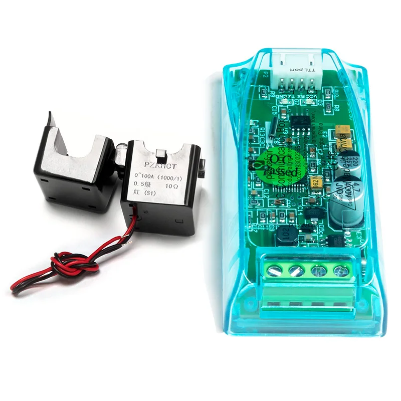Peacefair PZEM004T 100A TTL Smart Electric Energy Meter Single Phase Modbus Volt Current Meter Open CT Open Source Kwh Meter