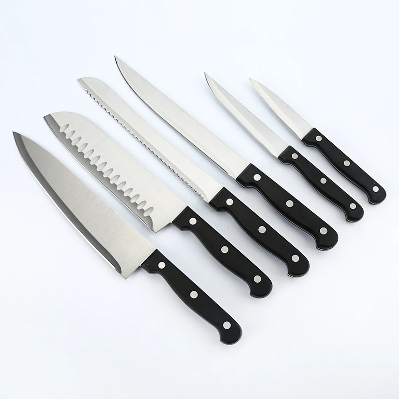 Buy Wholesale China High-end 3cr13 Stainless Steel Forged Kitchen 5 Pcs Knife  Set With Wooden Block & Kitchen Knife Set Wood Block at USD 20