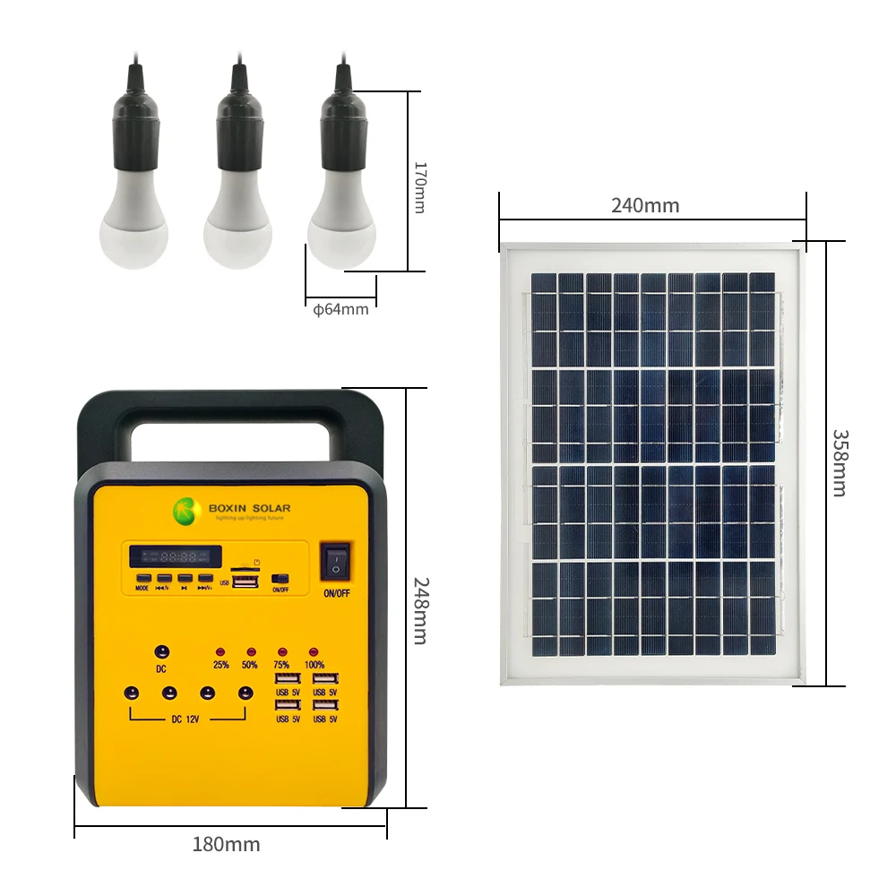 Solar Electricity Generating Mini Solar Charger Solar Lamps Home Indoors Mini Solar Charger for Africa Sun Solar Kit