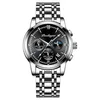 Silver black stainless steel strap