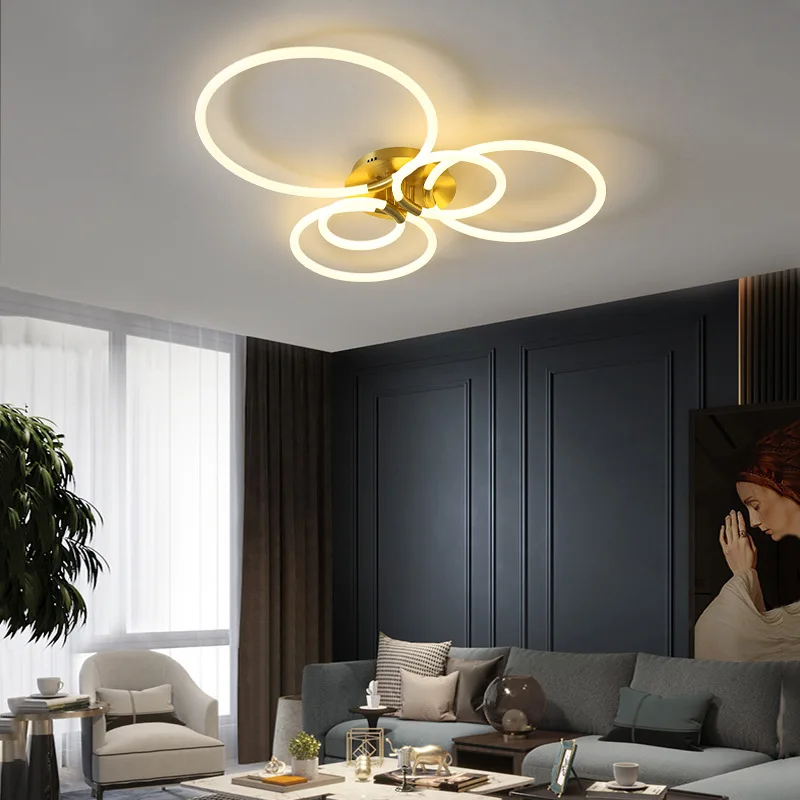 Simple and modern led living room ceiling lamp surface install luxury nordic ceiling lights for home
