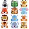 cappello di carta colorato con animali selvatici della giungla
