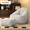 Snowflake white tatami sofa+footrest