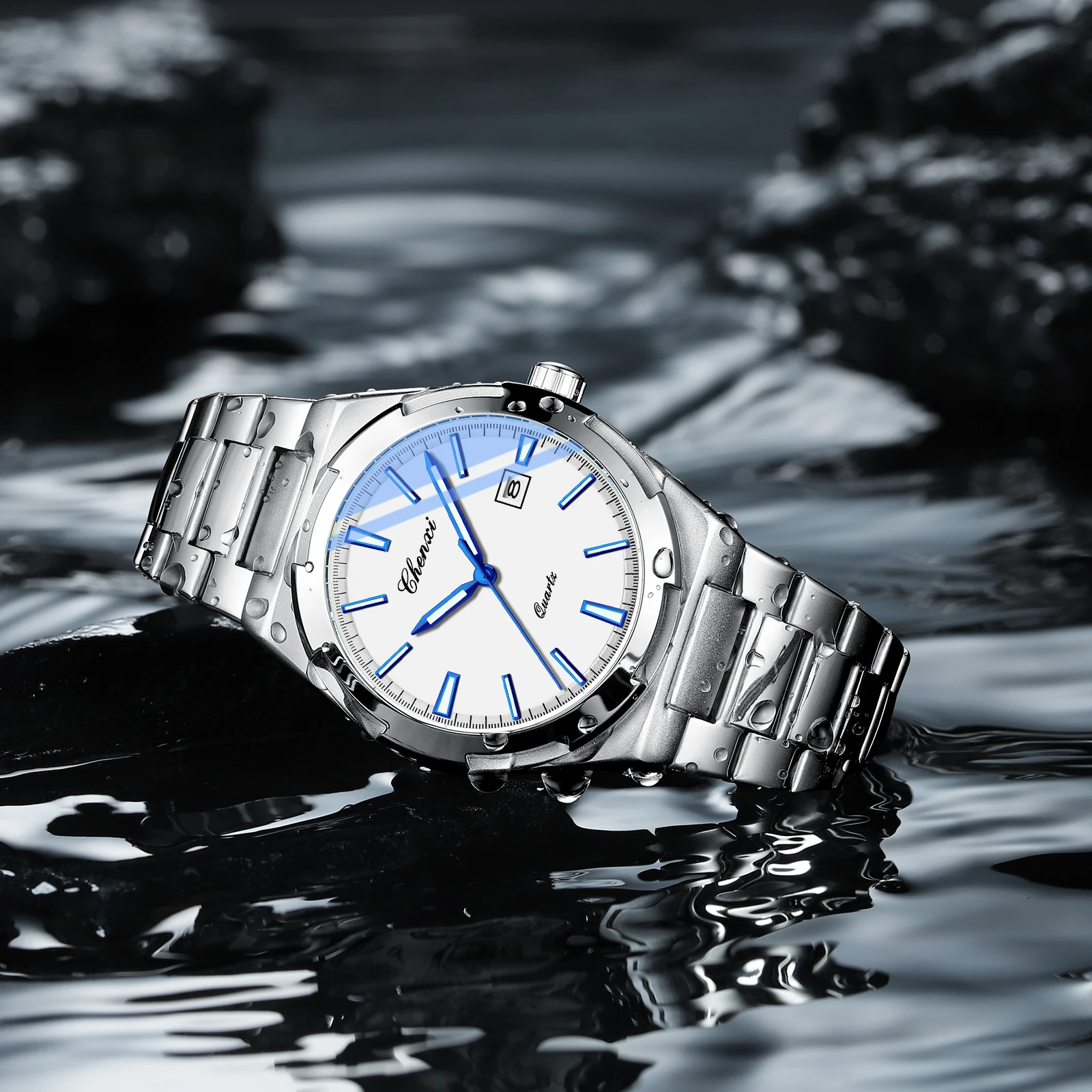 Chenxi 8256 Men's Watches - Luxury Stainless Steel Quartz