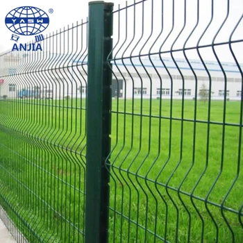 Privacy Fence Panels Iron Garden Fence With Post PVC Caoted 3D Curved Fence Outdoor Fencing& Trellis & Gates