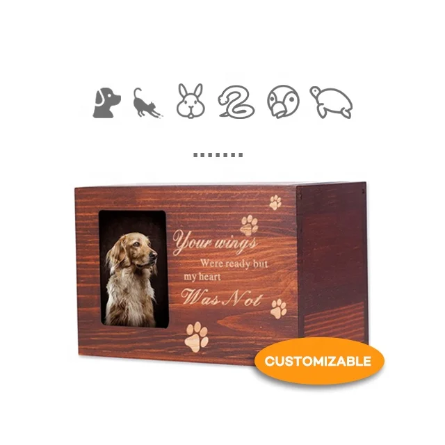 Pet urns  unique pet urns pet cremation urn  Customized Cute Box Solid Wood And Suitable Size cat and dog