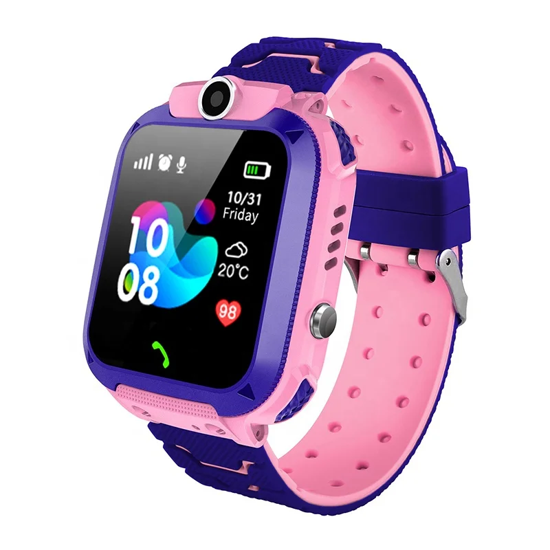 Kids Smart Watch Q12 SOS LBS Positioning Phone IP67 Waterproof Smartwatch with Sim