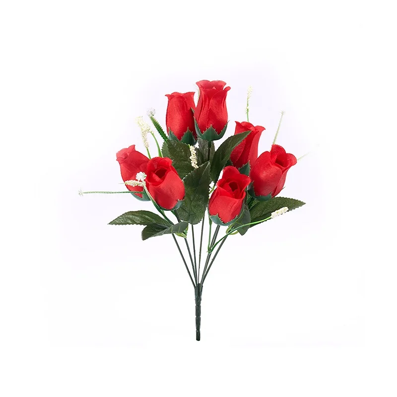 Ramo De Flores Artificiales,Rosas Pequeñas,Decoración Para El Hogar,Dormitorio,Fiesta,7  Cabezas - Buy Ramo De Flores,Pequeño Bud Rosas,Rosas Casa Dormitorio  Decoración De La Fiesta Product on Alibaba.com