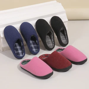 New Warm Women Men Style slippers Plush Slippers Couples's Home  Winter Non-slip Indoor Home Shoes for Couples