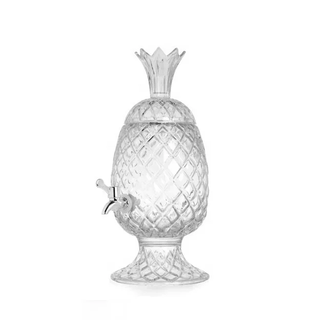 Luxury Glass Beverage Dispenser Pineapple Drink Dispenser with