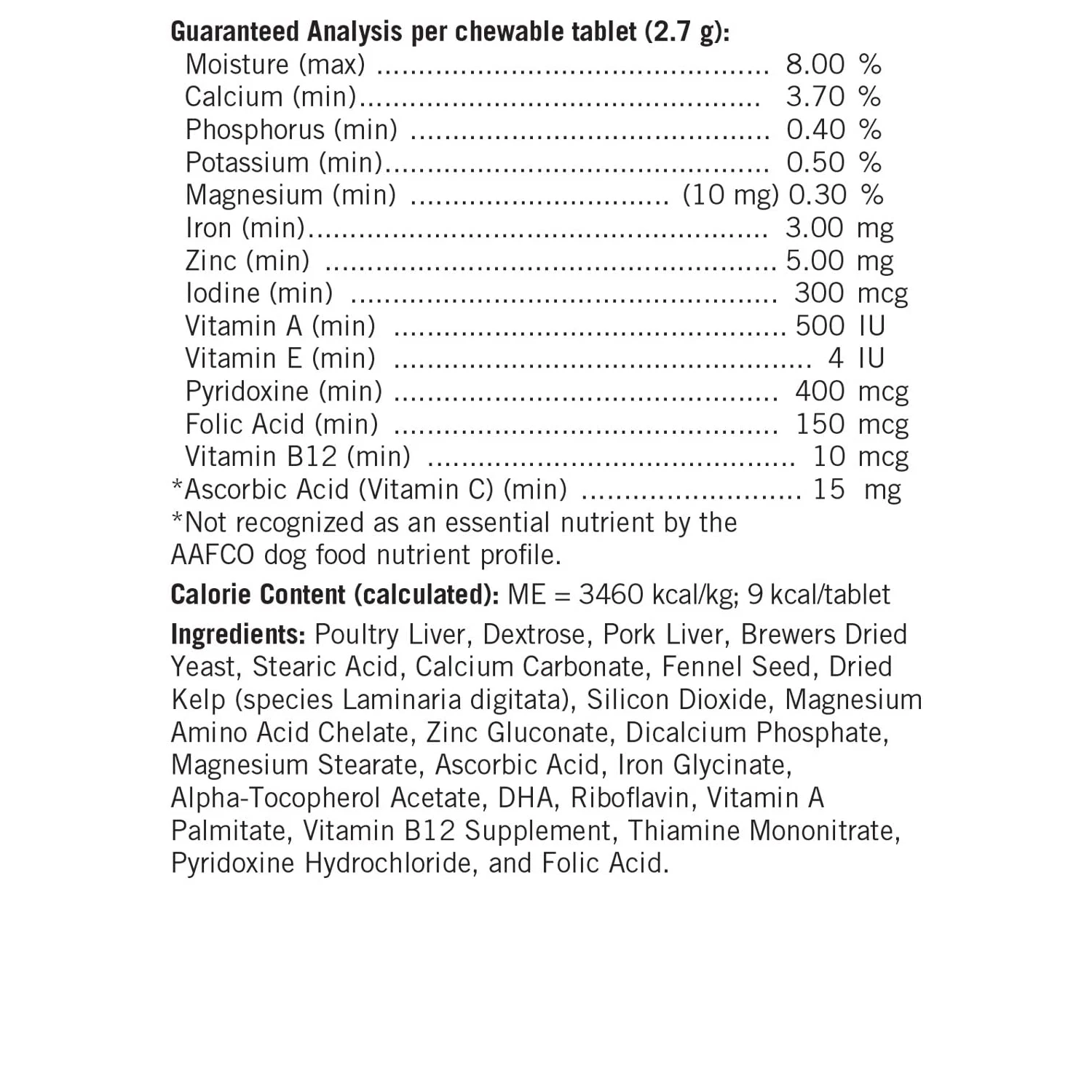 Pet Prenatal Supplement For Dogs Supports Overall Health & Milk