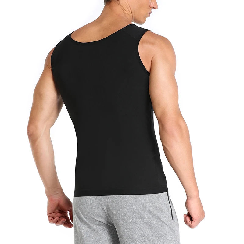 Man wearing Ultimate Men Neoprene Sauna Vest for sweating and waist training