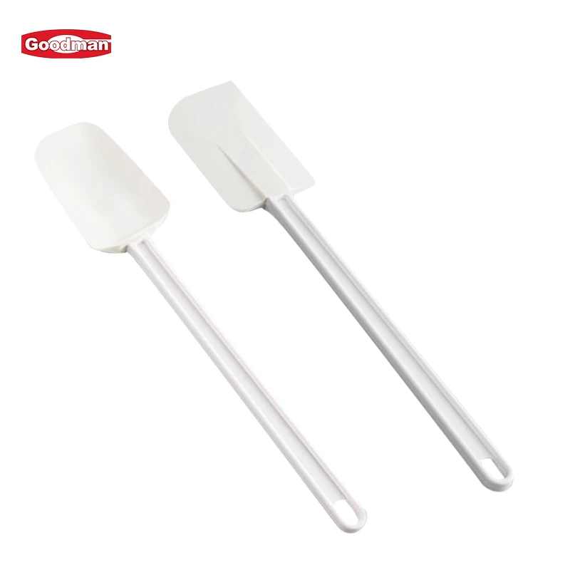 Wholesale commercial baking accessories 10/ 14/ 16 inch  plastic handle silicone kitchen rubber spatula manufacture