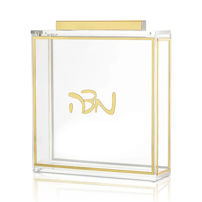 Custom Acrylic Matzo Box With Removable Magnetic Lid Clear Acrylic Matzah Box for Jewish Passover