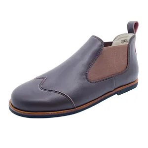 Customizable Comfortable Stylish Custom Logo Elastic Band Women's Leather Ankle Boots