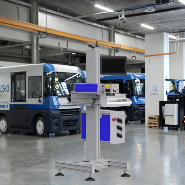 Fiber Laser Marking Machine Continuous Pulsed AIR Cooling  Embedded 355nm Ultraviolet Laser Marker Supports AI Format