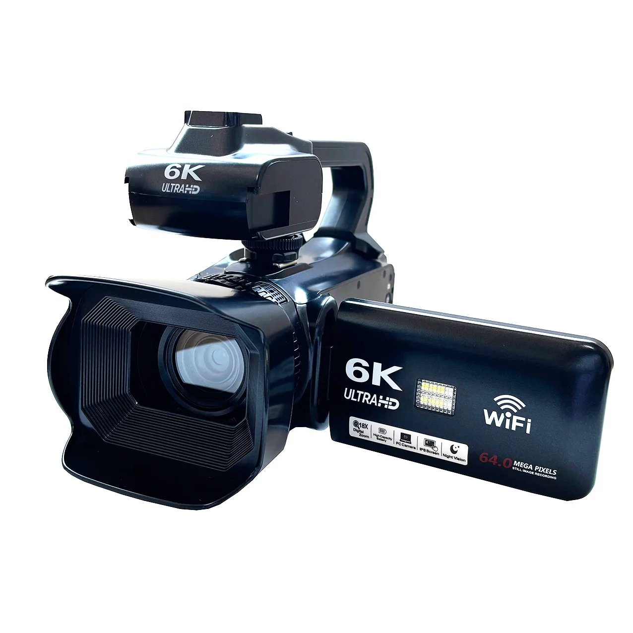 6K Night Vision Digital Vlogging Camera with 18X Zoom
