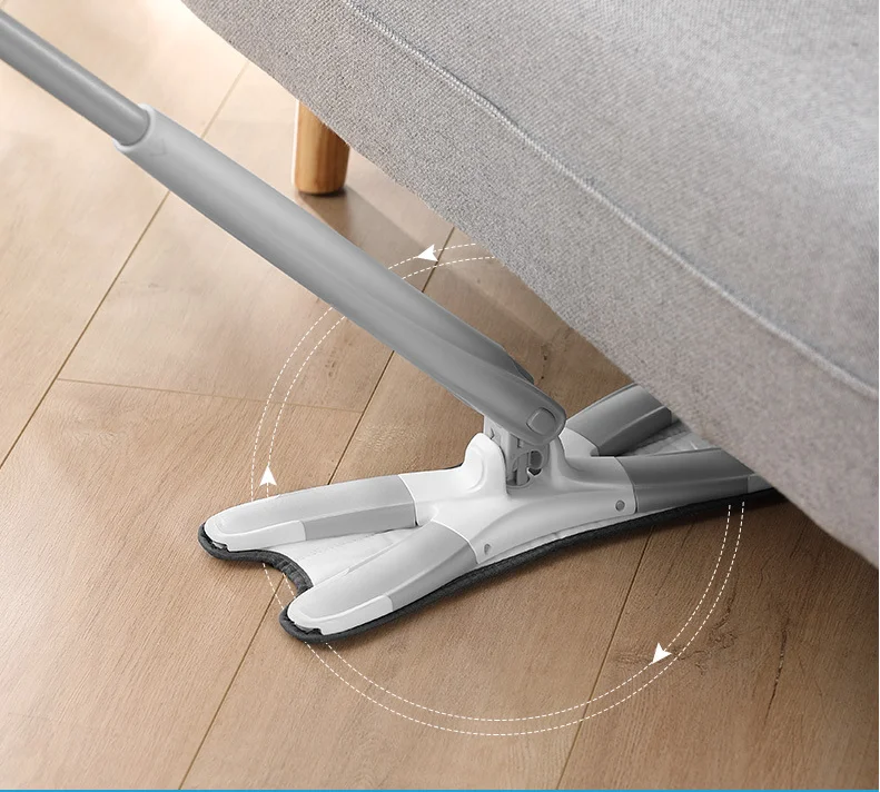 Супер прочная белая длинная ручка из микрофибры нержавеющей стали легко Очищающая Бытовая водяная спрей Швабра