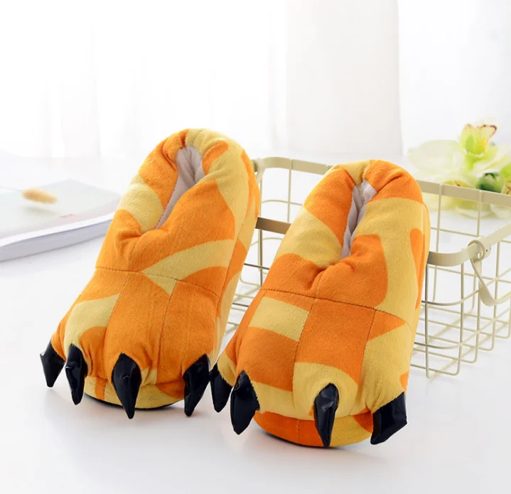 Custom Halloween Grizzly Bear Foot Cosplay Prom Shoes Soft Fuzzy