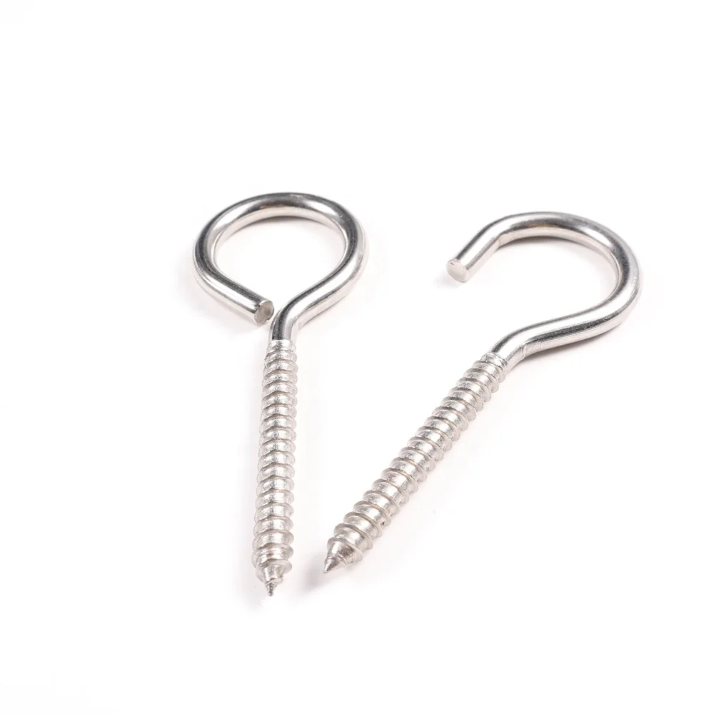 Stainless Steel Heavy Duty Structural Close Eye Hooks Bent Wire