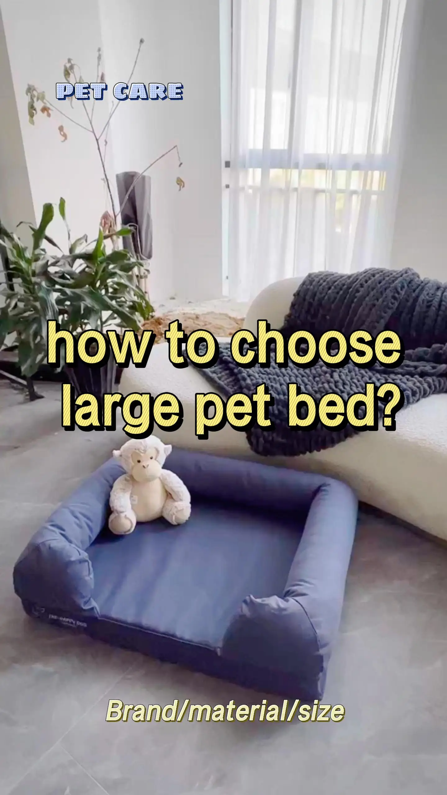 Oversized Size Xxl Wearresisting Canvas Dog Bed Owner Pet Shared