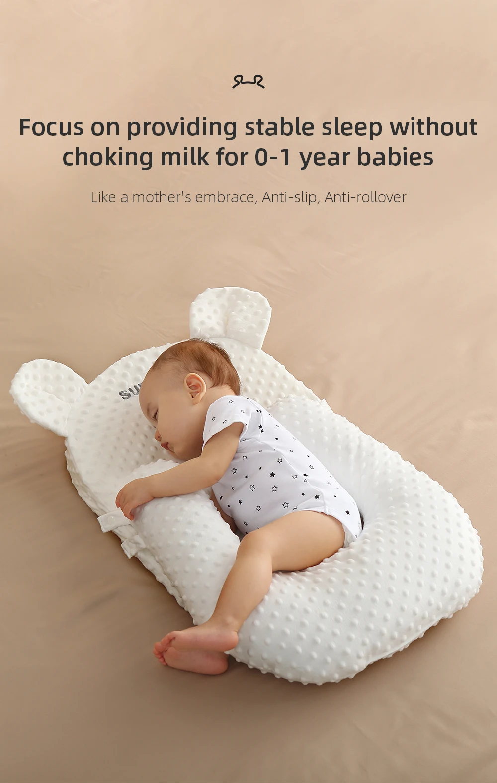 Sunveno Portable Baby Antispill Milk Pillow Newborn Baby Feeding