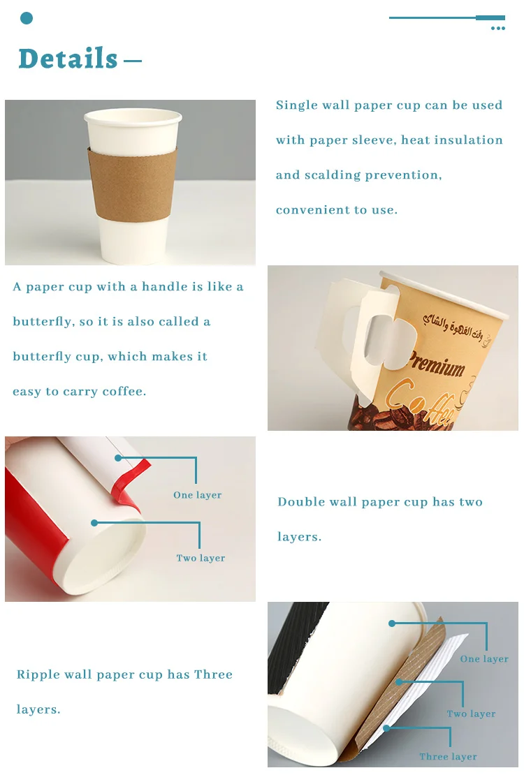 100% Food Grade Kraft Paper Coffer Cup Disposable Single Wall Paper Cup With PS Lid for Tea Hot Drinks factory