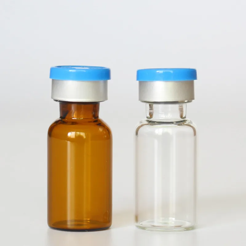 3ml Borosilicate Glass Vial with Rubber Stopper and Aluminum Cap Sterile Hot Stamped Pharmaceutical Packing Carton Sealed