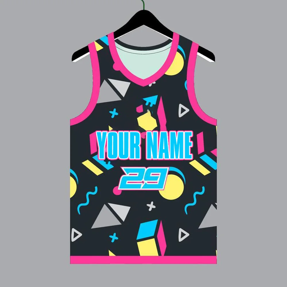 Летняя спортивная одежда с принтом по запросу детский трикотажный жилет на заказ майка детская баскетбольная форма без