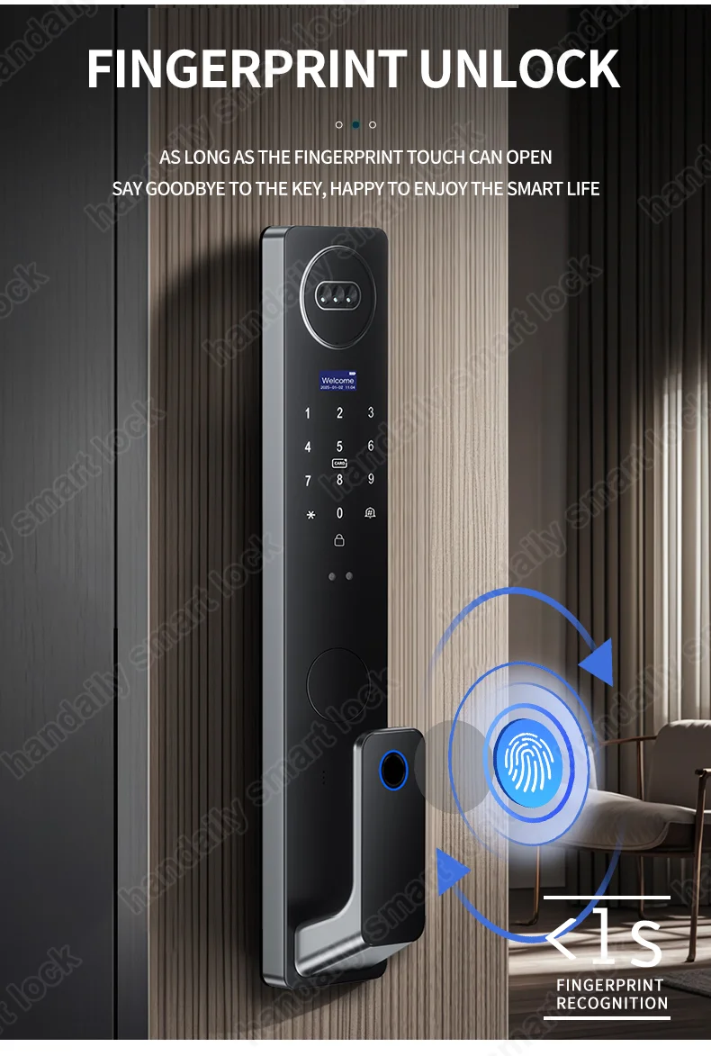 Wholesale Price Smart 3D Face Recognition Door Lock With Camera Digital ...