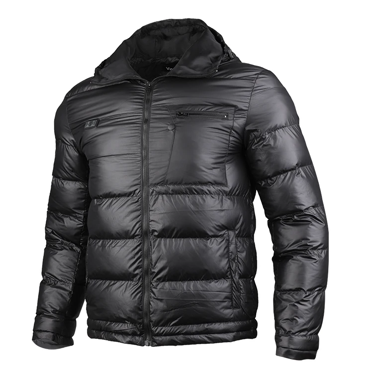 Smart Jacket for  Plug Men's Down Zipper Modest Coat Puffer Water Proof Bubble Heated Jacket Cold Winter