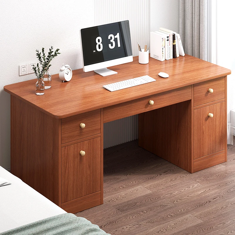 Small Mdf Computer Desk Modern Top Study Table Desk Computer Writing Table Table with Cabinet of Home Office