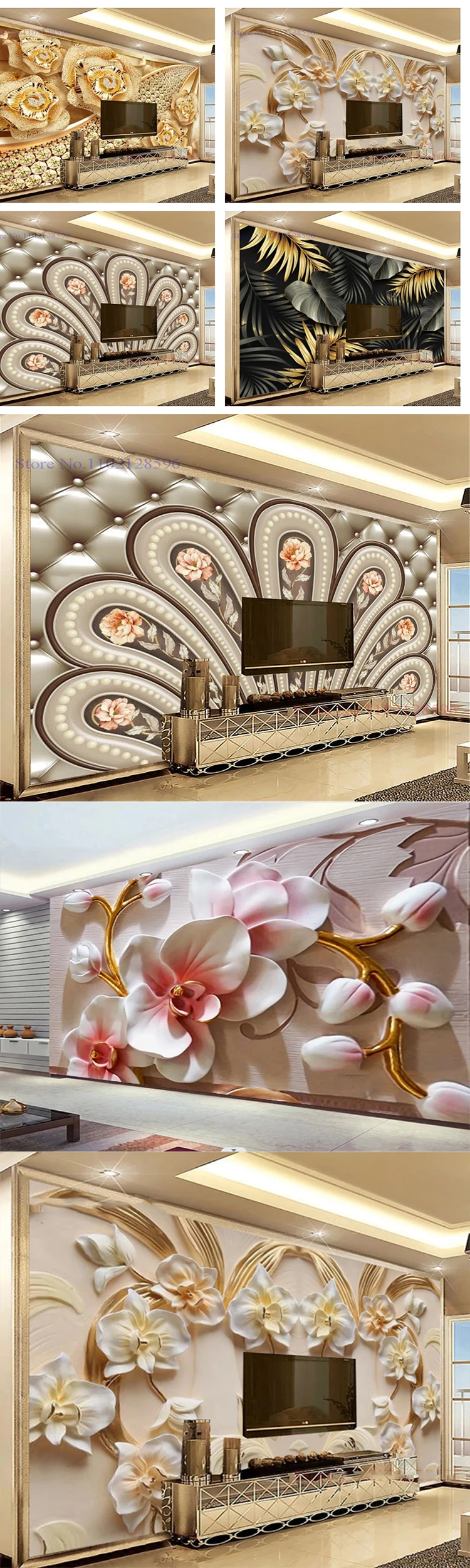 Flower Self-adhesive Mural,Suitable For Living Room,Bedroom,Study Home ...