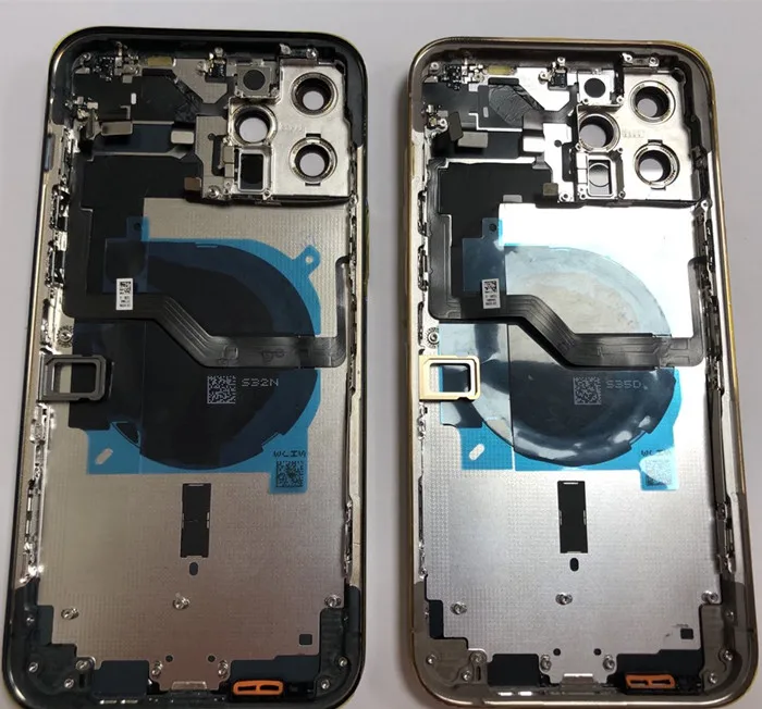 1 шт. задняя крышка батарейного отсека с мелкими деталями для iPhone 12 Pro Max металлическая рамка корпус задний Чехол гибкой громкостью