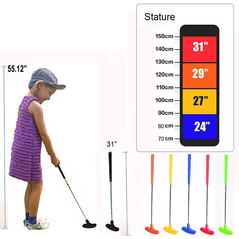 Putter Da Golf Regolabile Per Principianti E Bambini | Set Completo Con 4 Palline E Buca | Adatto A Destri E Mancini - 2