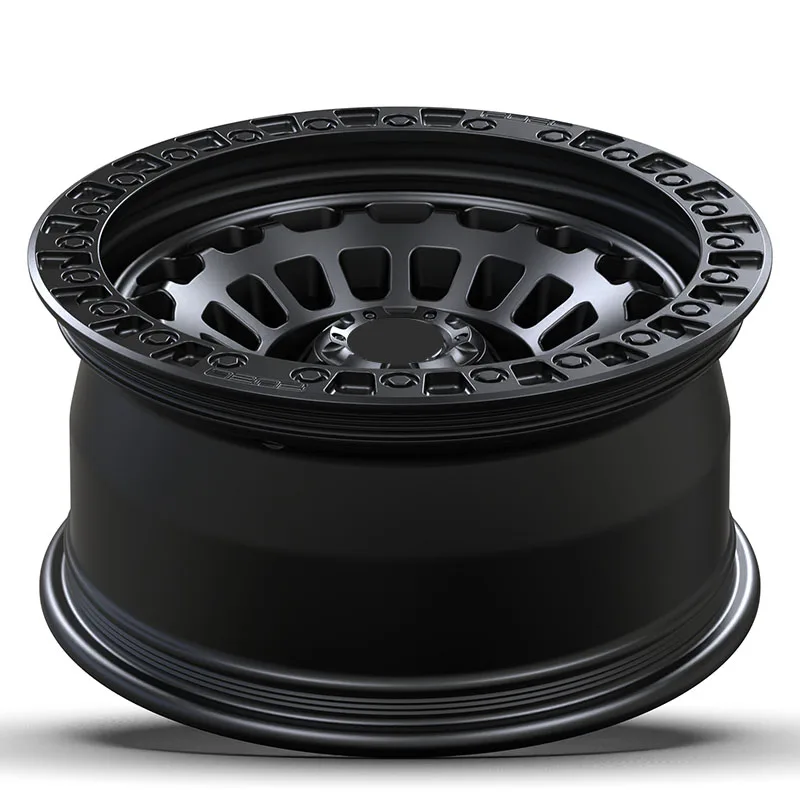 16 17 18 19 20 21 4x4 6x139.7 Car Rims Concave Design Custom Color 0ff-road Beadlock Wheels for Y60 Y61 Ford Jeep JK H2 details