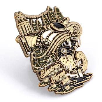 Factory Directly China Cheap Antique Die Casting Silver Metal Enamel Pin Plated Custom