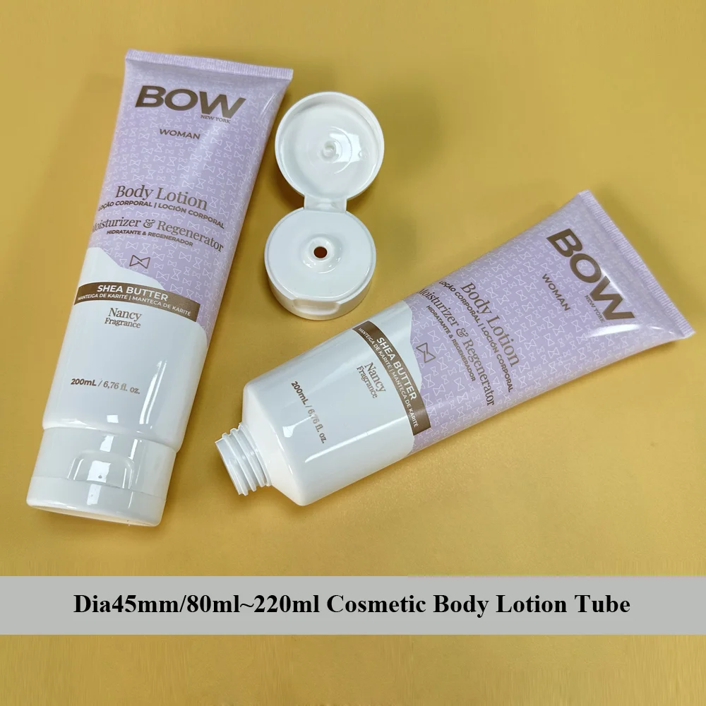 80ml220ml Refillable Lotion Hair Conditioner Round Tube Packaging With