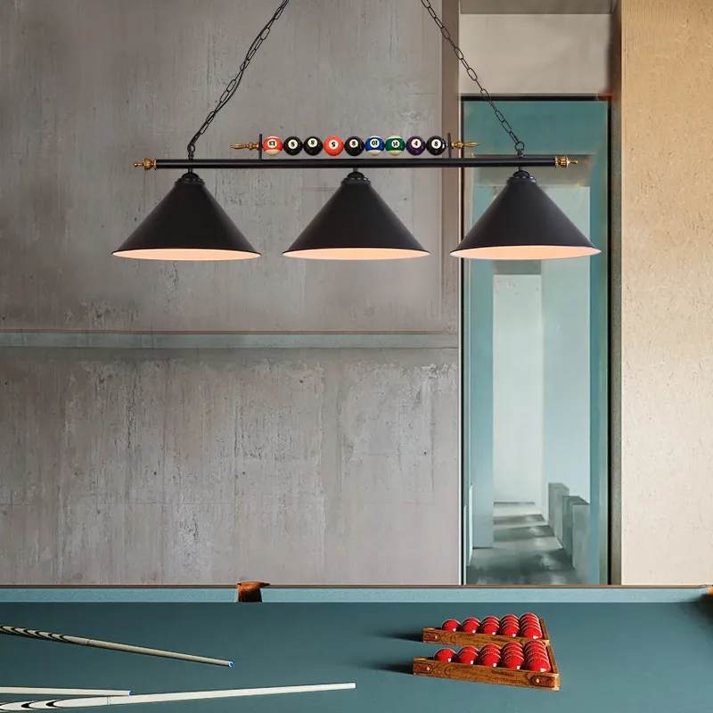 Ретро черный Высококачественный снукер бильярдный стол светодиодный светильник/потолочный светильник для освещения бильярдного стола