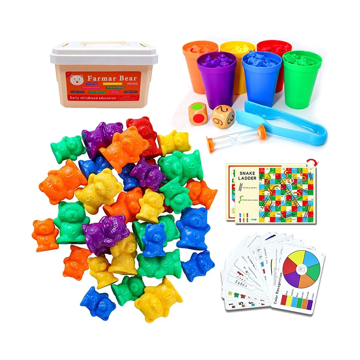 STEM Educational Sorting Color Math Learning Game Toy 117 PCS