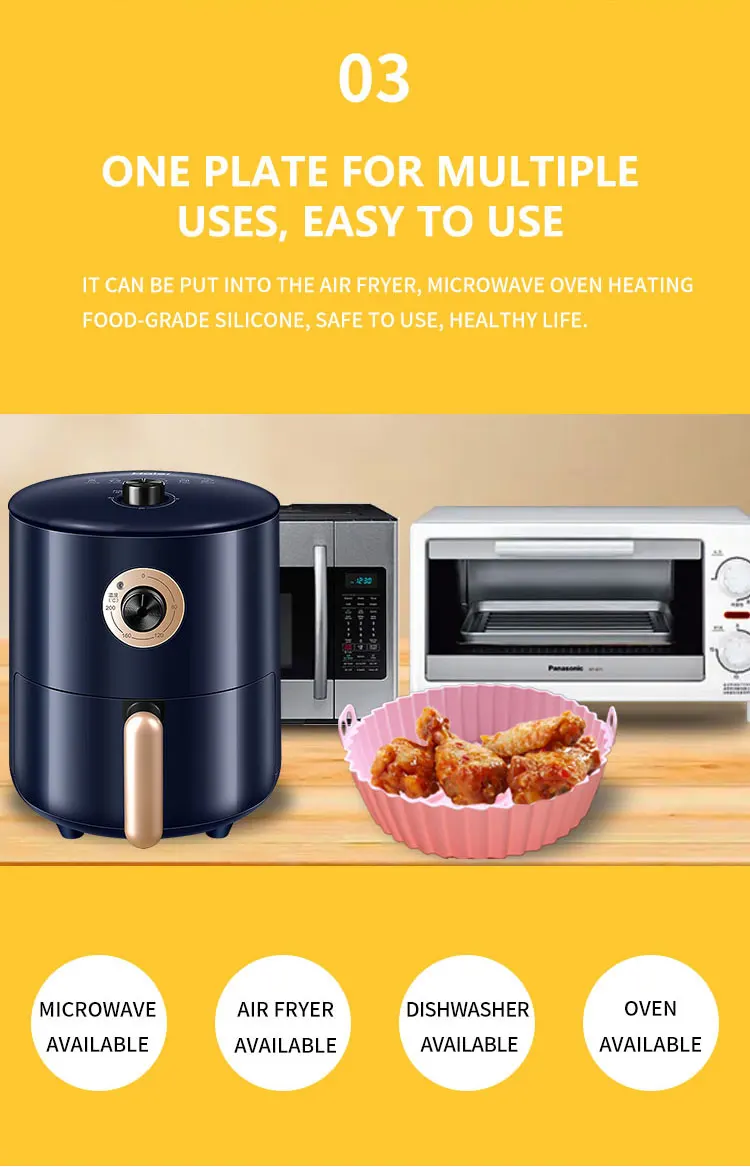 2022 Hot Sale Bpa Free Nonstick Reusable Silicone Pot Air Fryer
