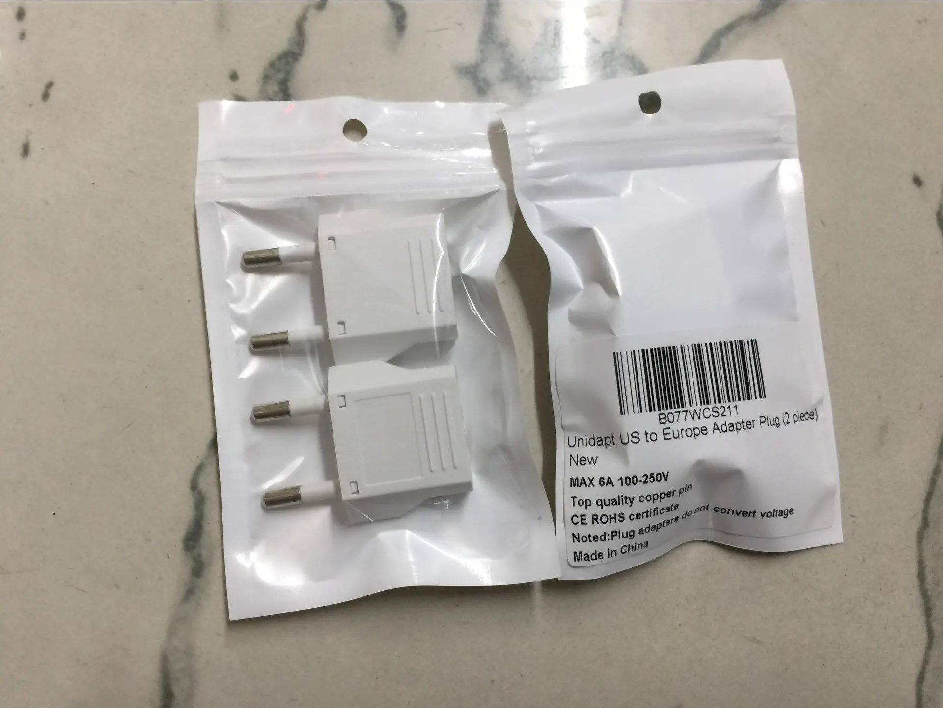 미국 EU 플러그 어댑터 라운드 2 핀 구리 4.0 4.8mm 여행 변환기 미국을위한 유럽 플러그 어댑터 CE Fcc Rohs