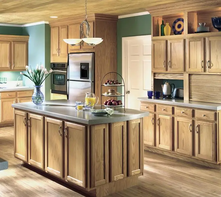 Custom Chinese New Kitchen Furniture Cabinet Walnut Wood Kitchen Cabinets for Sale solid wood factory